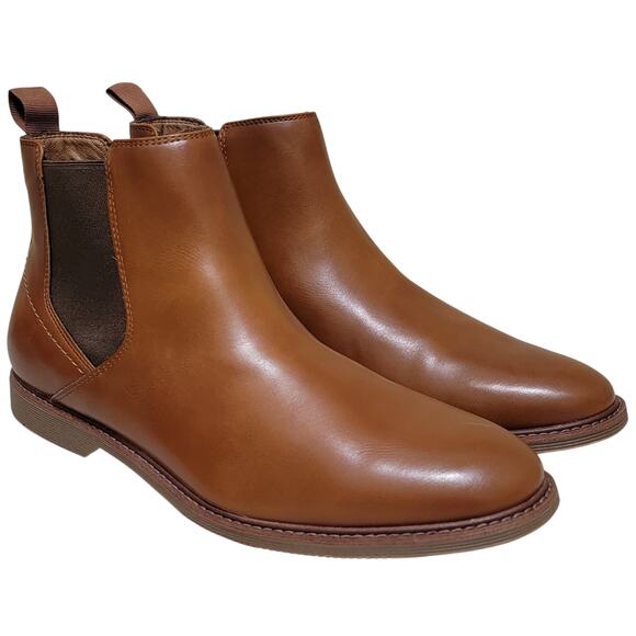Tommy Hilfiger Men Risten Ankle Chelsea Boots Size US 10M Light Natural Brown - Picture 1 of 4